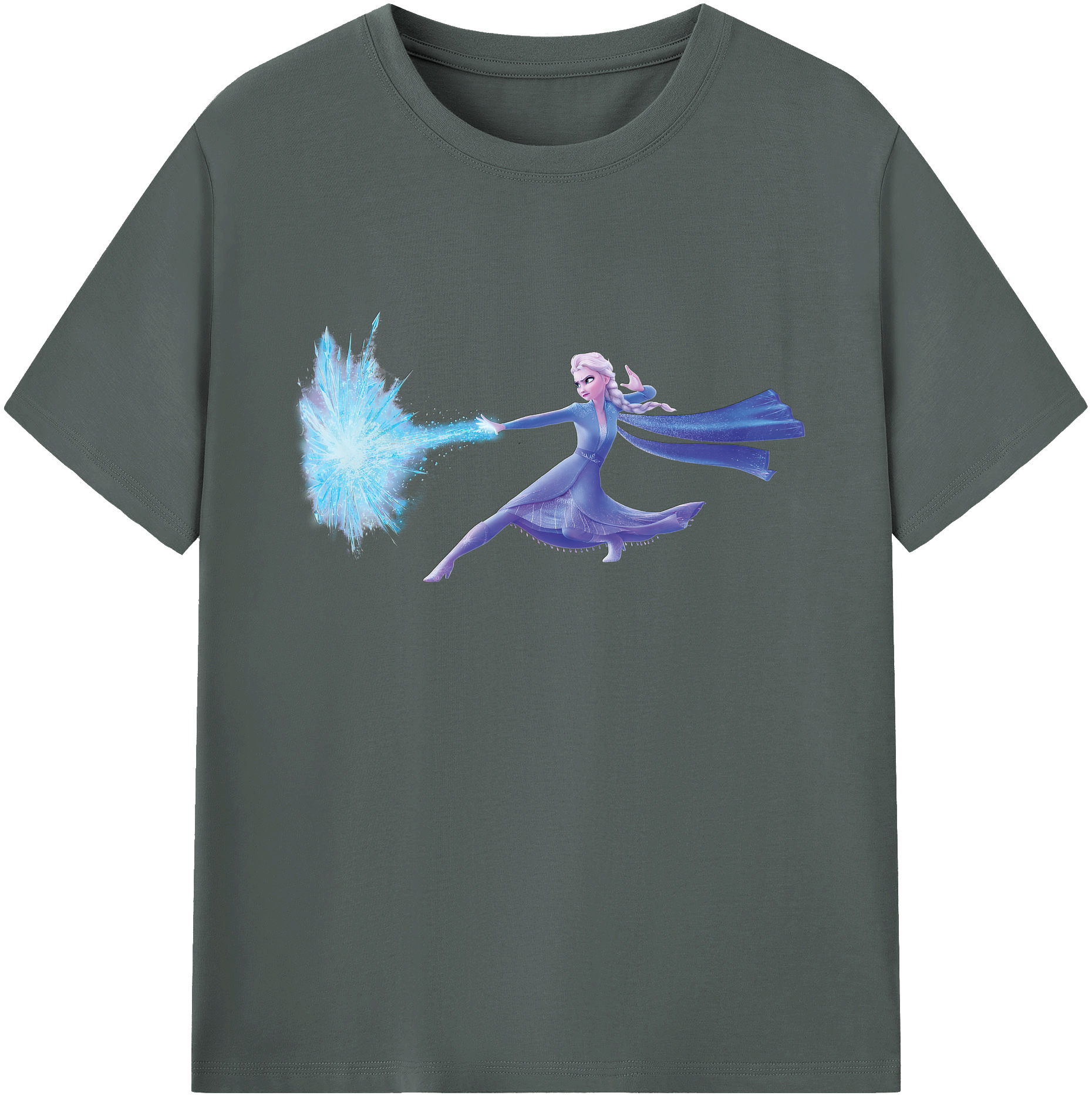 （画像用） アナと雪の女王 アンナ エルサ Frozen Anna Elsa 綿100％ メンズ半袖Tシャツ｜肌触りやわらか＆通気性